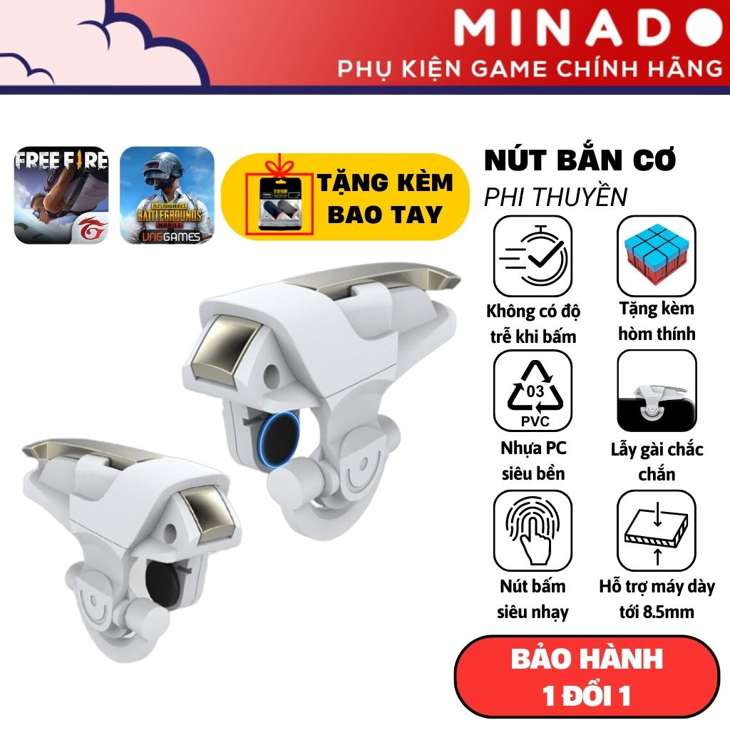 Nút bắn Pubg Mobile ff chơi game siêu nhạy mô phỏng phi thuyền tay cầm chơi game điện thoại pubg ros freefire MINADO