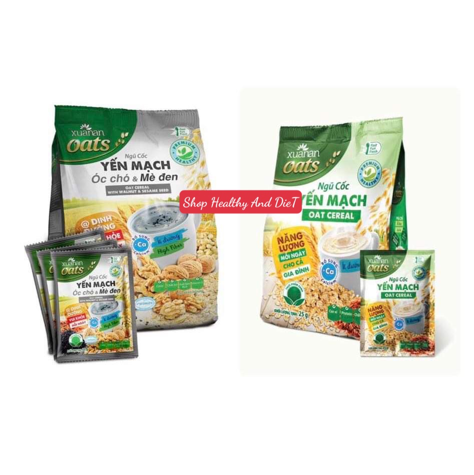 ComBo NC Óc Chó Và Mè Đen 400gr + NC Yến Mạch 400gr - Tặng 1 Gói Y.Mạch