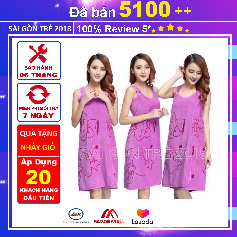 Khăn Tắm Đa Năng 2in1 Khăn Tắm + Áo Choàng Đi Biển Mẫu Mới 3T69