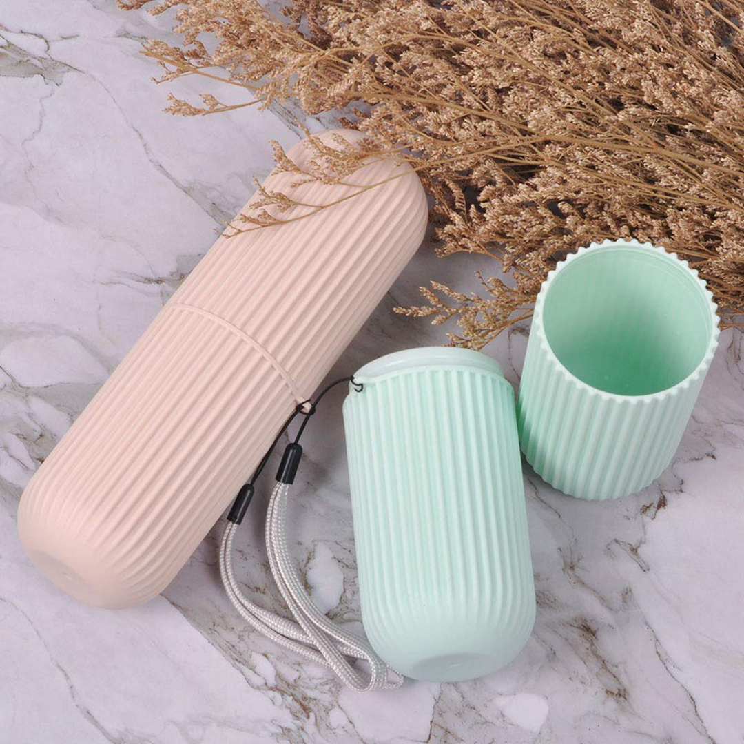 Bộ 2 ống đựng bàn chải kem đánh răng du lịch HC-05 Nhật Bản hộp đựng đồ đa chức năng tiện dụng BELLA925