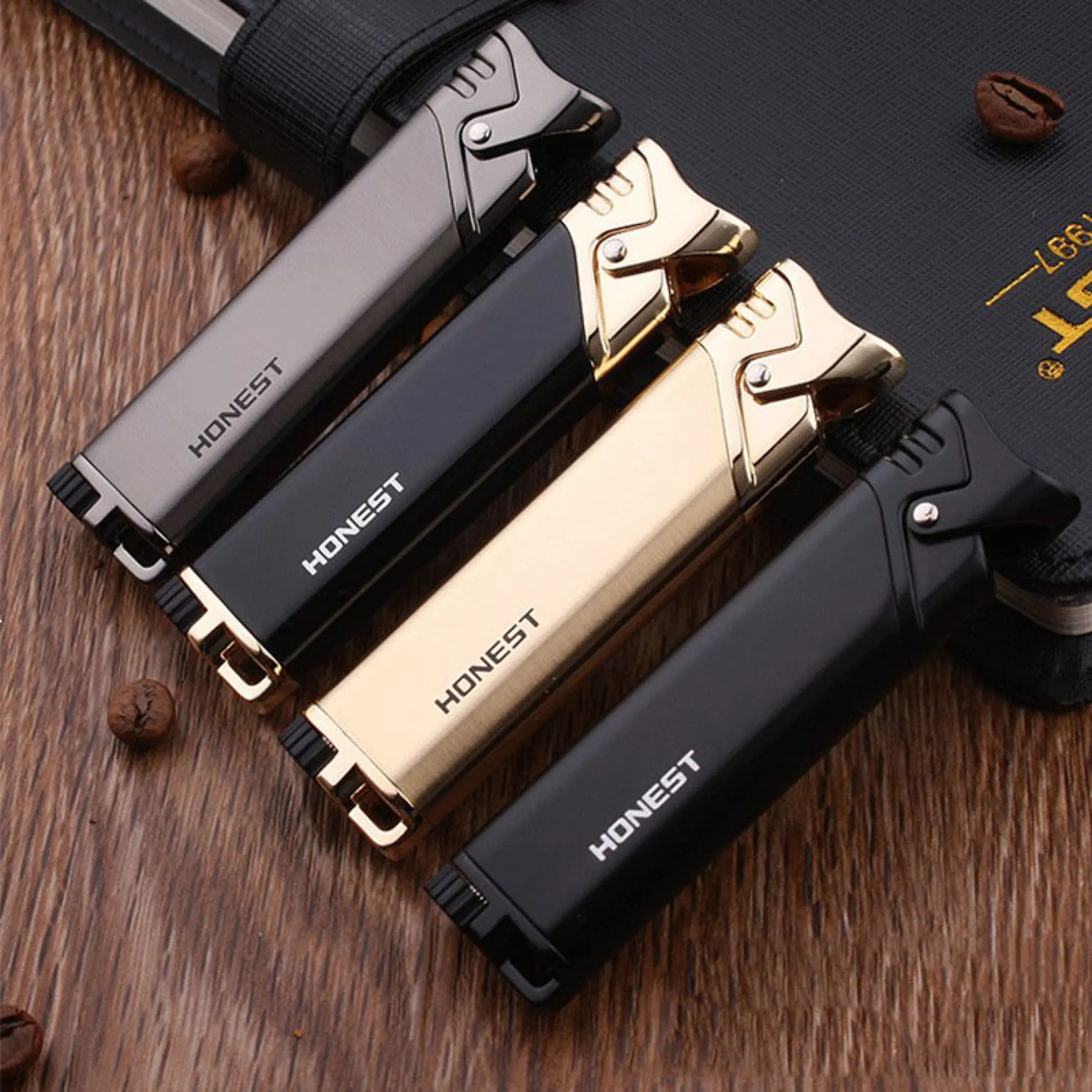Hộp quẹt bật lửa khò 1 tia honest- bcz 3021 độc lạ lửa khò mạnh mẽ - dùng gas cao cấp
