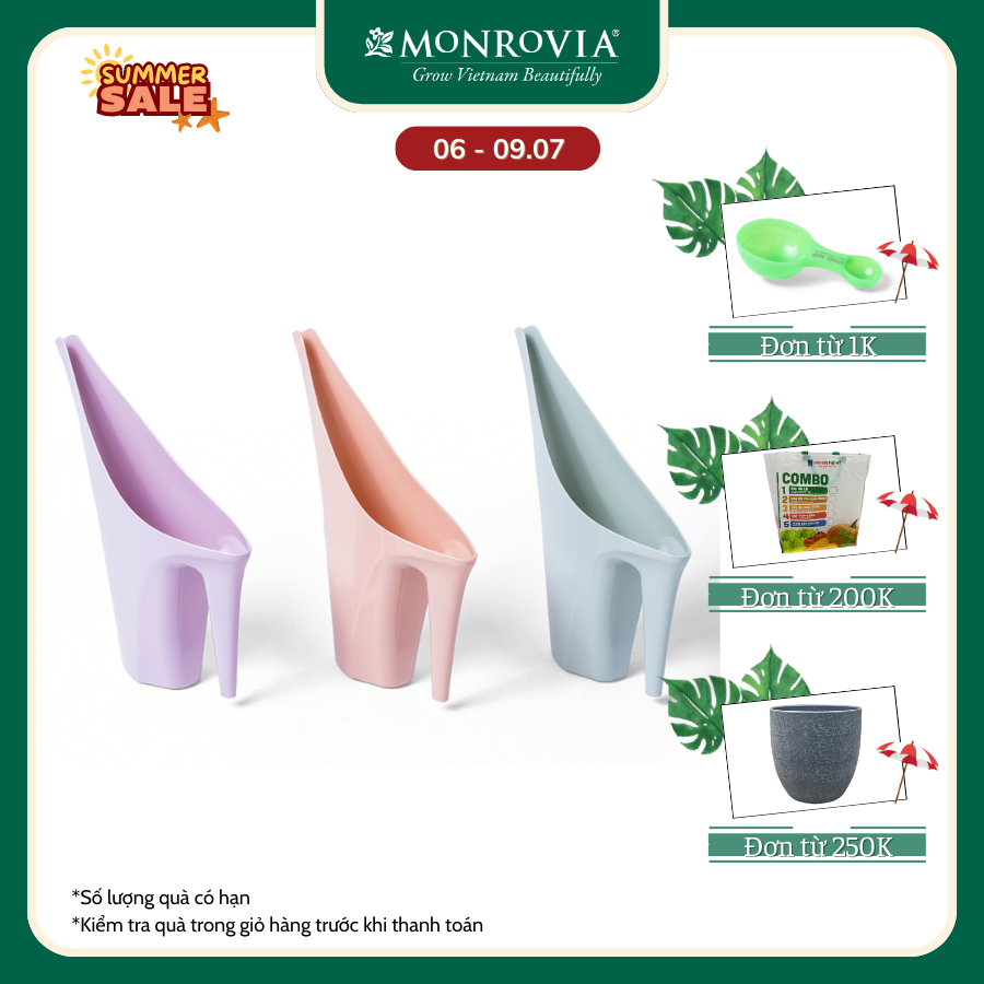 Bình tưới cây MONROVIA G-series, tưới cây cảnh, ban công, thiết kế nhẹ nhàng, tinh tế, phong cách Châu Âu, dung tích 1.1 lít
