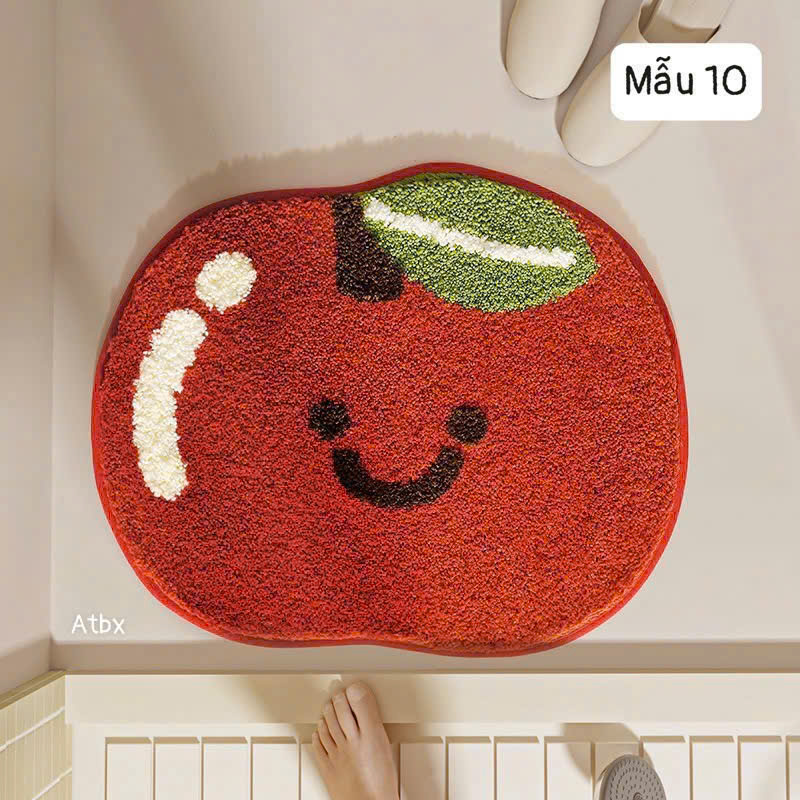 Thảm Chân Nỉ Lông Hoạt Hình Trái Cây Cute Chống Trượt – Thảm Lau Chân Nhà Tắm, Cửa Ra Vào, Thấm Hút Tốt – Nhiều Mẫu Siêu Dễ Thương