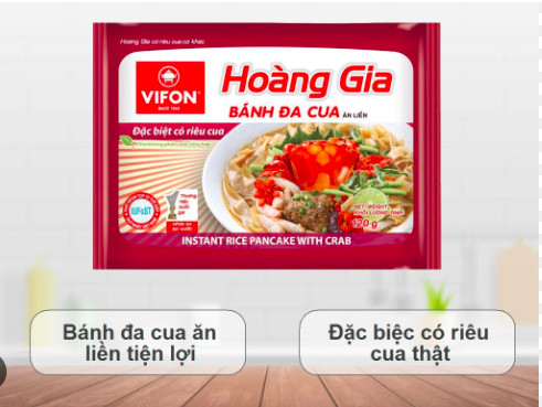 Bánh đa cua vifon hoàng gia 120g