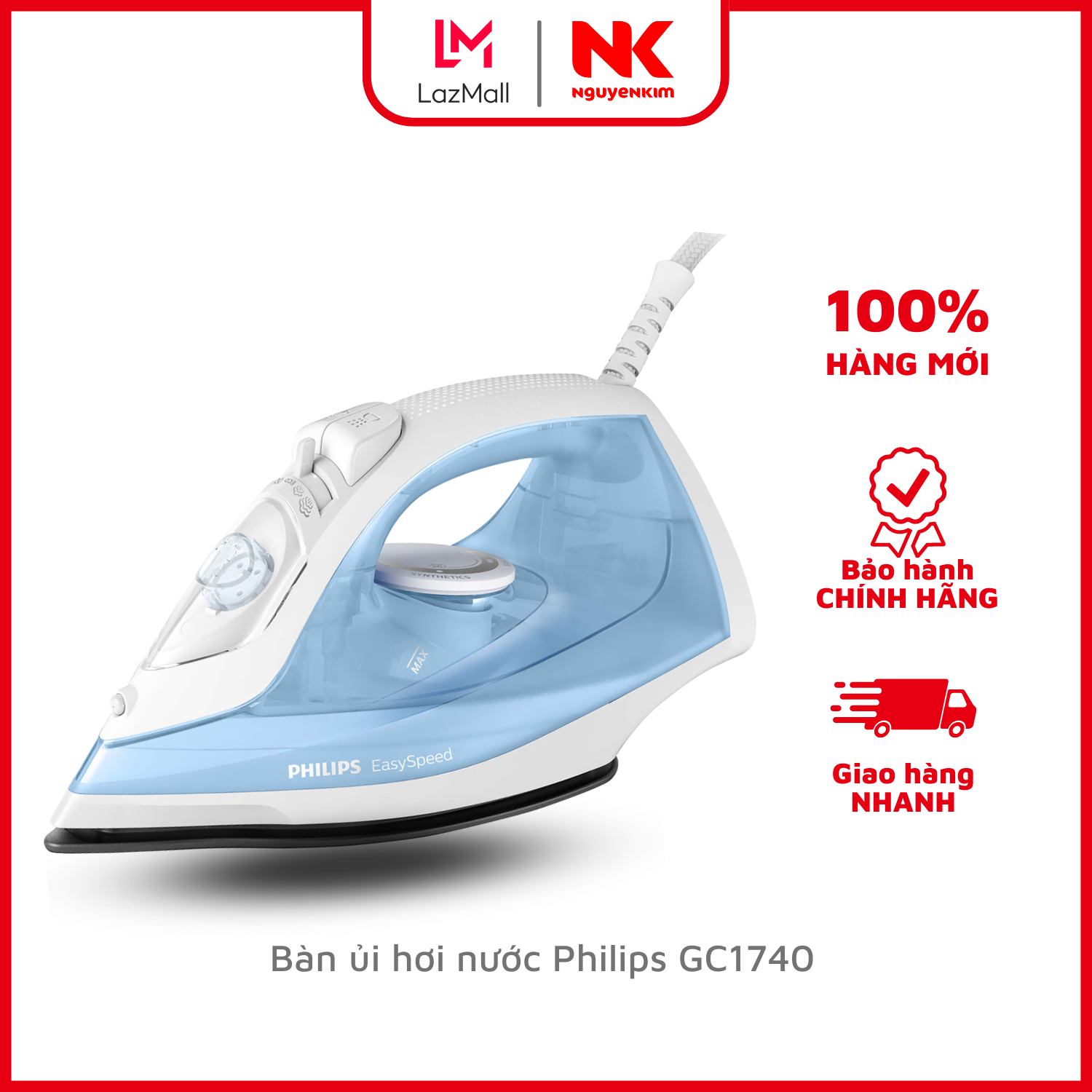 Bàn ủi hơi nước philips gc1740