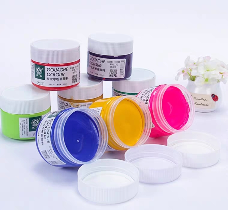 Màu nước đặc gouache - hũ 100ml - dùng pha nước để vẽ