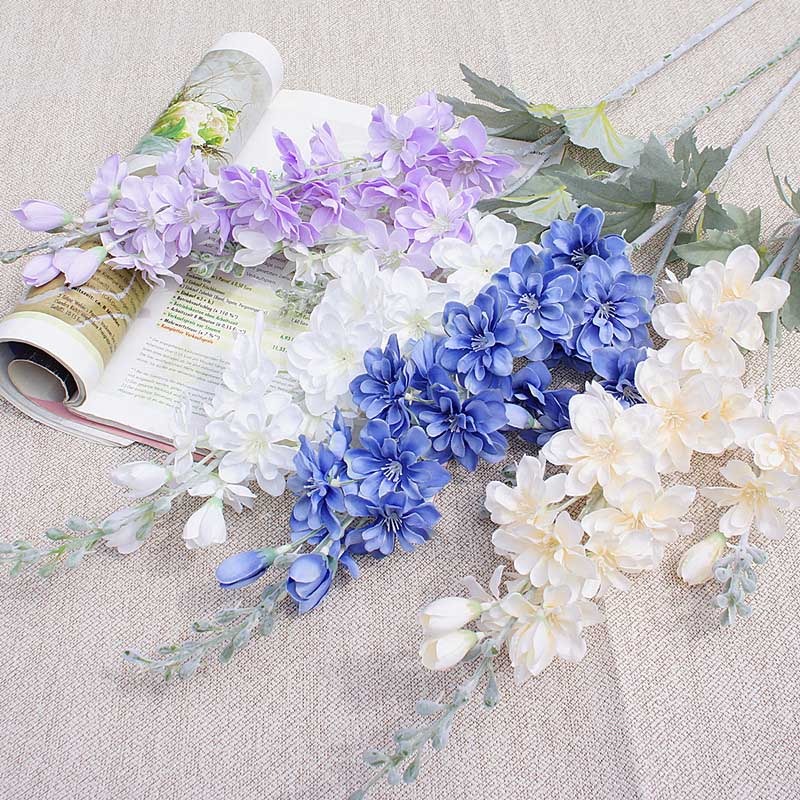Cành hoa phi Yến kép giả dài 84cm gồm 2 nhánh