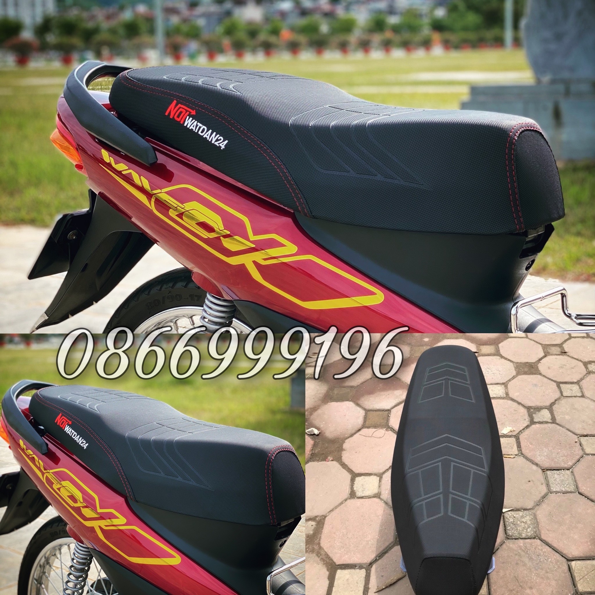 MÚT YÊN GỌT 2 TẦNG GÓC CẠNH DÀNH CHO WAVE 50/100/110cc  - DREAM - WAVE THÁI .