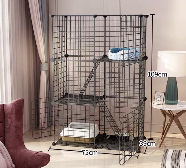 Combo chuồng mèo , Pet, 3 tầng - lắp ghép thông minh .