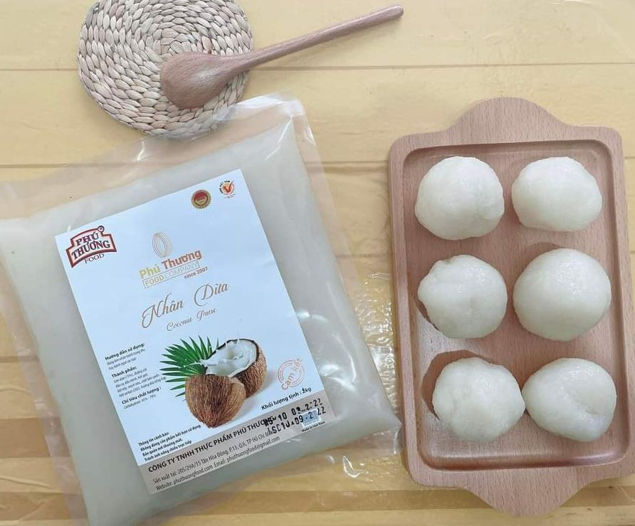 Nhân dừa Phú Thương gói 2kg làm bánh trung thu, bánh ngọt