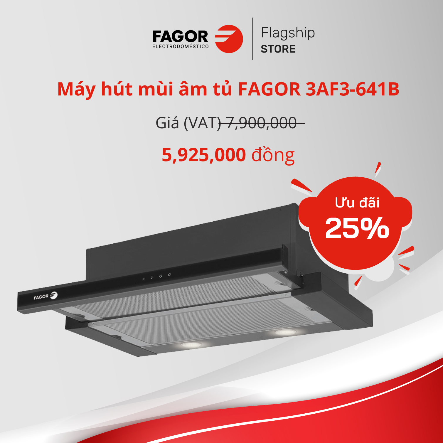 Máy hút mùi âm tủ FAGOR 3AF3-641B