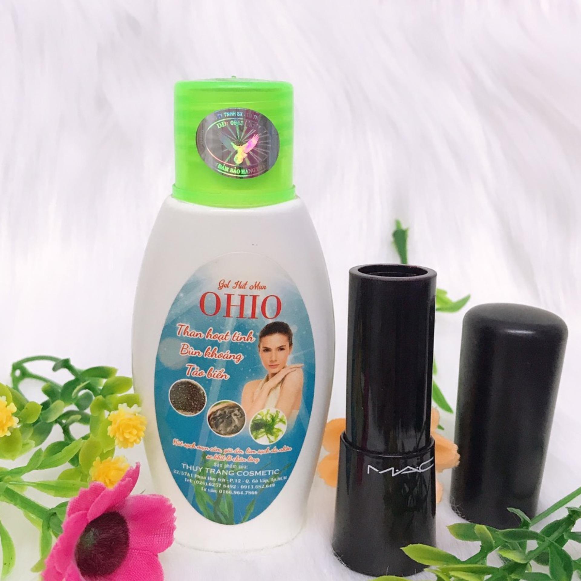 GEL HÚT MỤN OHIO- THAN HOẠT TÍNH - BÙN KHOÁNG- TẢO BIỂN 60g