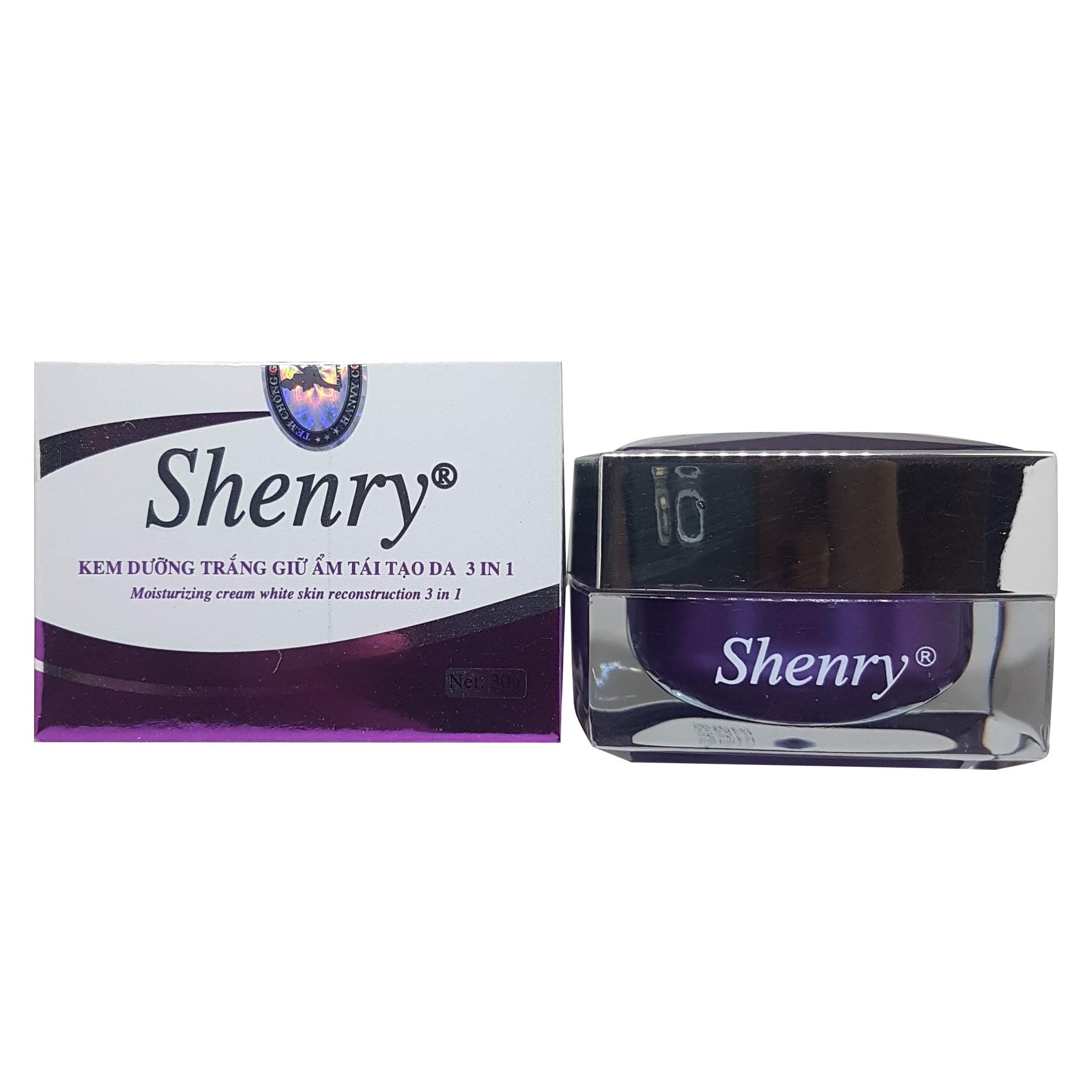 [HCM]KEM DƯỠNG TRẮNG GIỮ ẨM TÁI TẠO DA 3 IN 1 SHENRY 30G