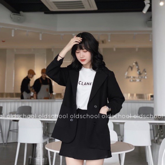 Set 2 món blazer & chân váy chữ a .
