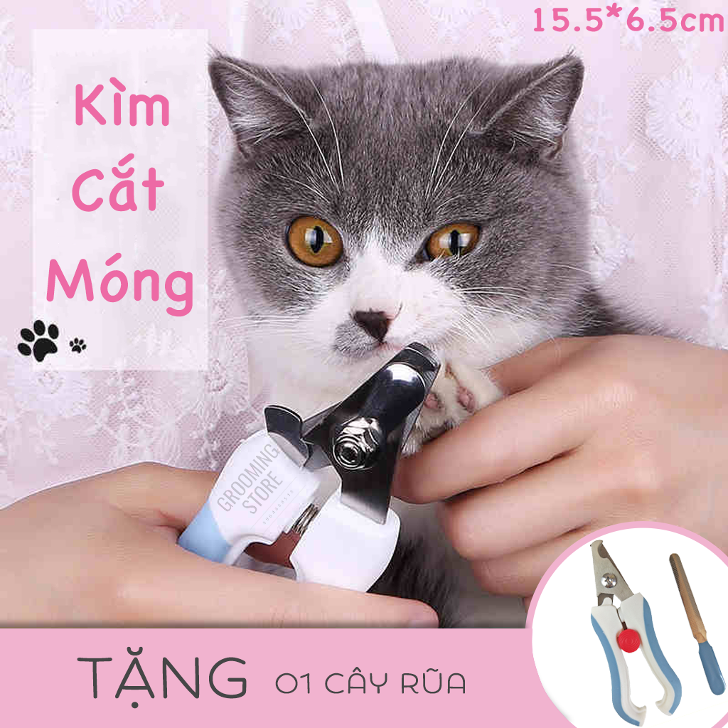 Kìm cắt móng chó mèo - Kìm cắt móng thú cưng - Tặng dũa móng (Size 15.5*6.5cm)