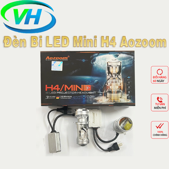 Đèn Bi Led Mini H4 Aozoom Chính Hãng Hàng Cao Cấp