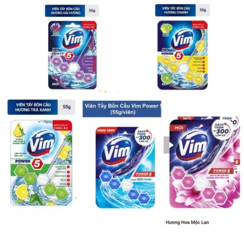 Viên tẩy bồn cầu vim power 5 sạch khuẩn thơm mát