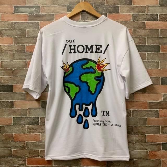 Áo thun unisex nam nữ 5theway V2 Earth form rộng tay lỡ cổ trong casual vải cotton co giãn 4 chiều phong cách Hàn Quốc Shine Store