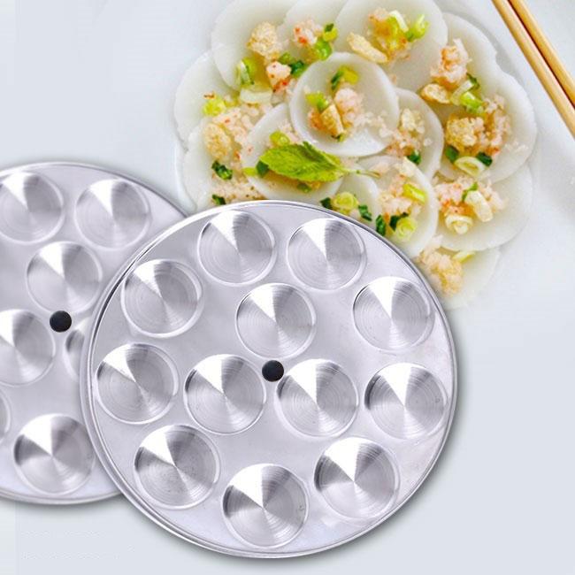Combo 2 Khuôn Làm Bánh Bèo INOX Bánh To ( 12 Lỗ / 1 Khuôn ) Thơm Ngon
