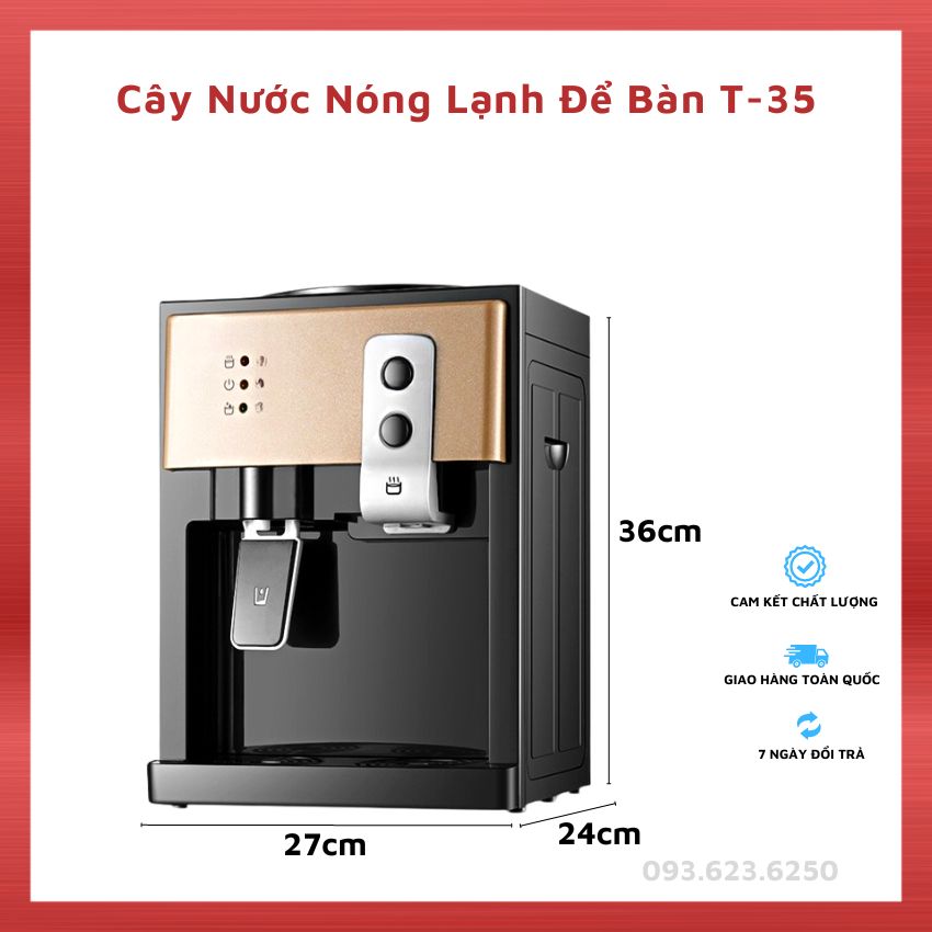 Cây Nước nóng lạnh Mini để bàn T-35, máy nước nóng lạnh để bàn