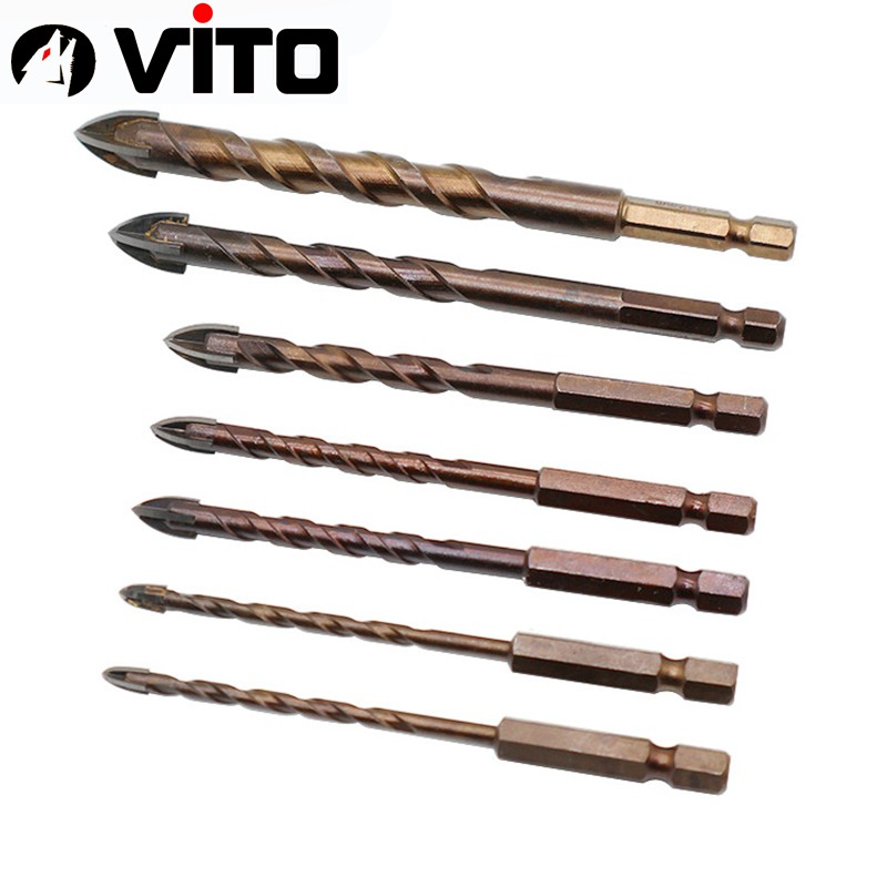 Mũi Khoan Đa Năng Chữ Thập Chân Lục Giác VITO Các Kích Thước Khoan Kính, Đá, Gỗ, Tường, Gạch Men