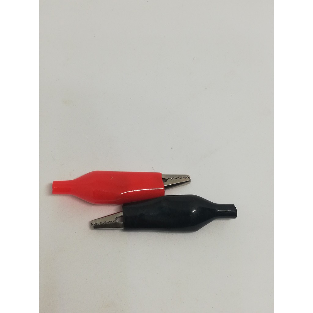 Kẹp cá sấu mini kẹp điện tử kẹp điện tử 2 đầu đỏ đen loại lớn