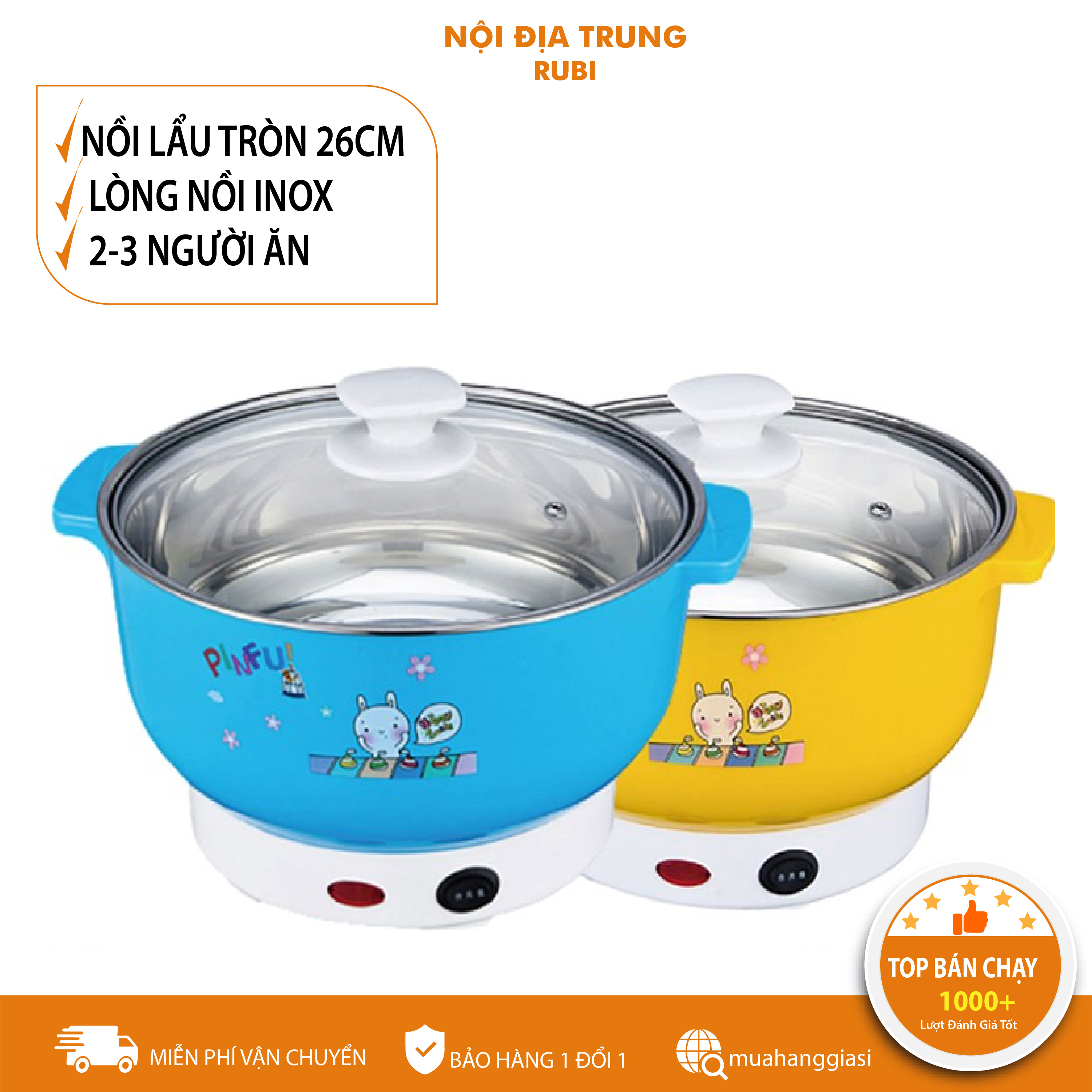 Nồi lẩu mini siêu tốc giá rẻ / nồi lẩu mini đa năng 1.8L - nồi lẩu mini kiêm nồi nẩu kèm đa năng siêu tiện lợi 1.8Ln Nồi lẩu tròn mini đa năng - BẢO HÀNH 1 ĐỔI 1