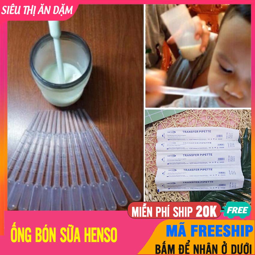 [SET 5] Ống Bón Sữa Tiệt Trùng Cho Bé HENSO, Chất Liệu Nhựa Dẻo Không Chứa Chất Bảo Quản (BPA), An Toàn Cho Bé Khi Sử Dụng - Ống Bơm Sữa Cho Trẻ Sơ Sinh, Ống Bó Cho Trẻ Lười Ty Bình-Siêu thị ăn dặm - Ong Bon Henso - 6970343581037