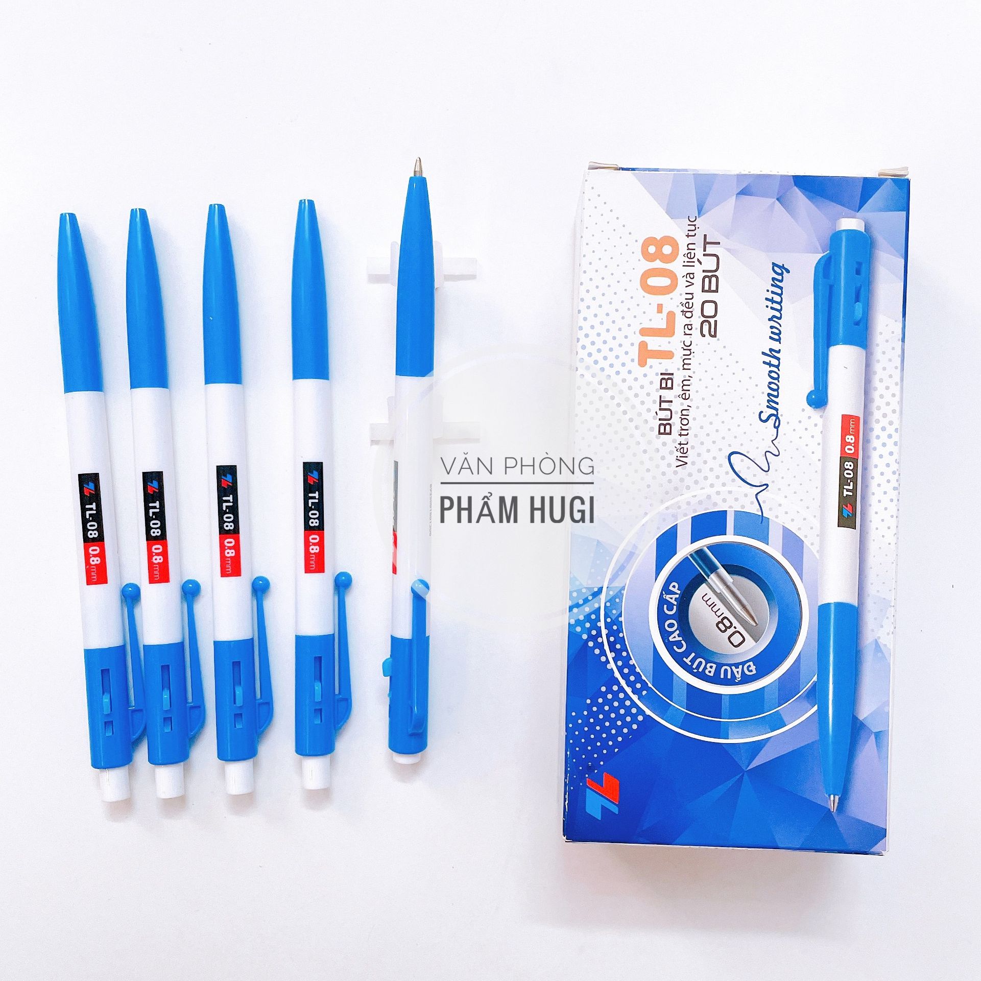 Set 5 - 10 - 20 cây bút bi cao cấp Thiên Long TL-08 chính hãng dành cho học sinh, sinh viên và nhân viên văn phòng