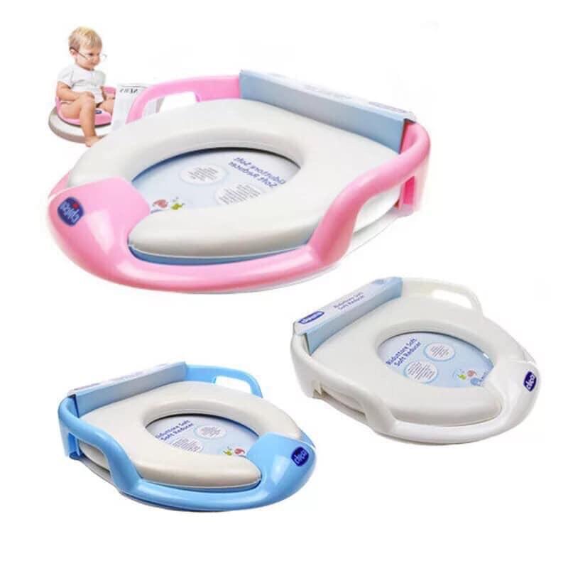 Bệ ngồi thu nhỏ bồn cầu toilet có tay vịn cao cấp cho bé