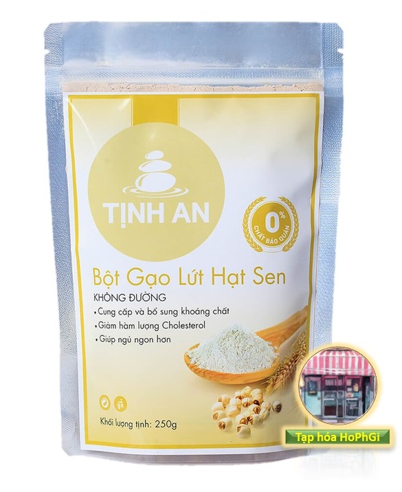 Bột gạo lứt hạt sen nguyên chất cao cấp - healthy - gói 250gram