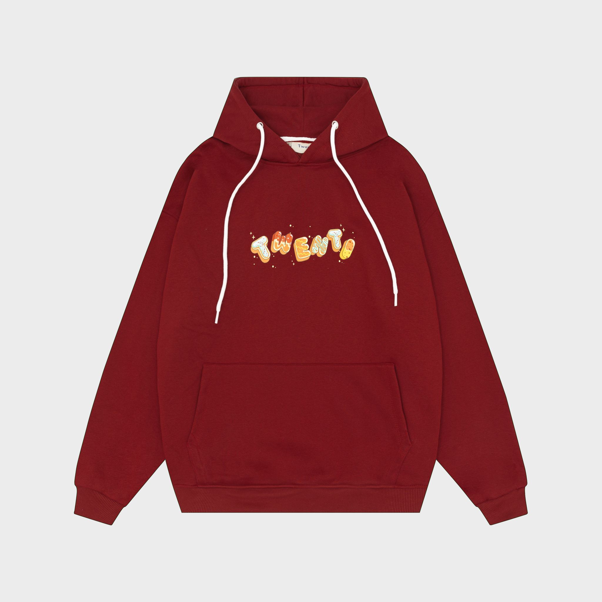 Áo hoodie twenti nỉ bông noel đỏ đô