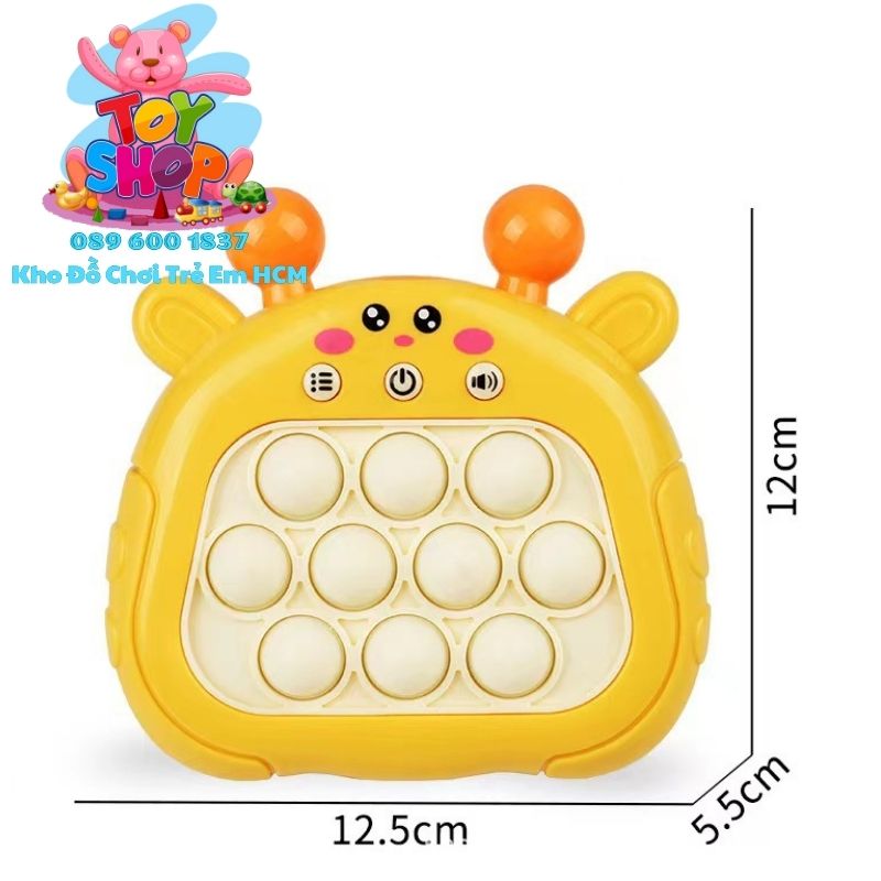 Máy game popit điện tử luyện mắt luyện tay, rèn trí thông minh nhanh nhạy cho bé – popit đồ chơi pin