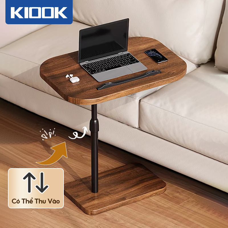 Kiook bàn trà bàn sofa bàn cà phê mini, bàn học ngồi trên giường để, có thể được điều chỉnh cao và lật
