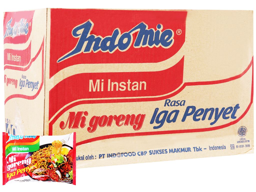 Mì xào khô indomie vị sườn thùng 40x85g