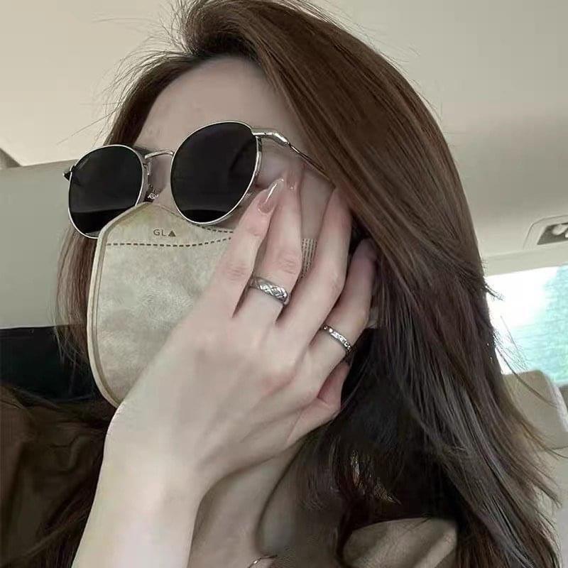 Mắt kính mát râm tròn hot vintage hq mẫu mới dáng tròn thời trang
