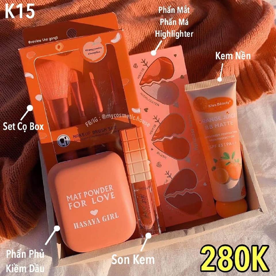 Set trang điểm siêu tiết kiệm trọn bộ 5 món