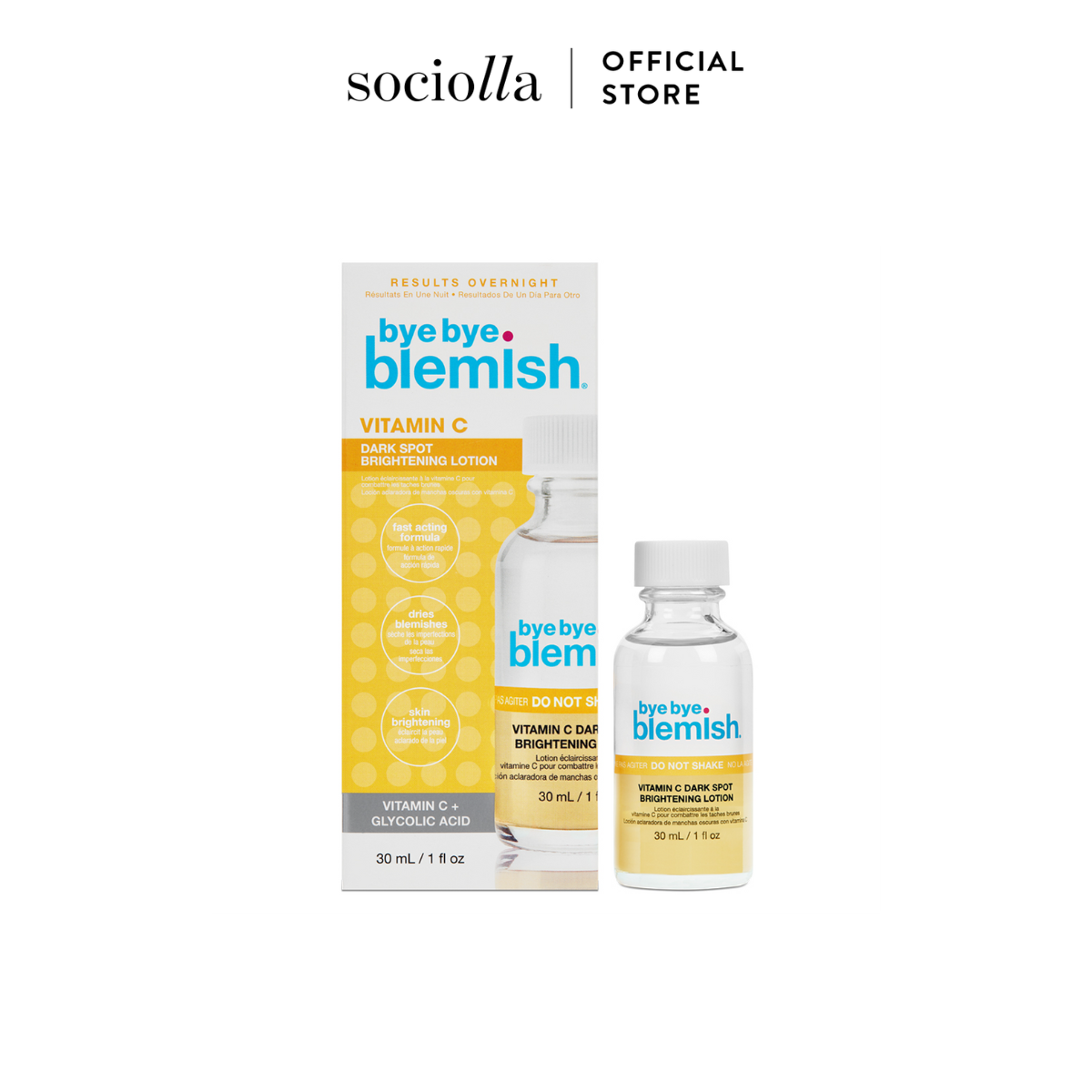 Lotion Chấm Thâm Mụn Bye Bye Blemish Vitamin C Dark Spot Brightening Lotion 30ml