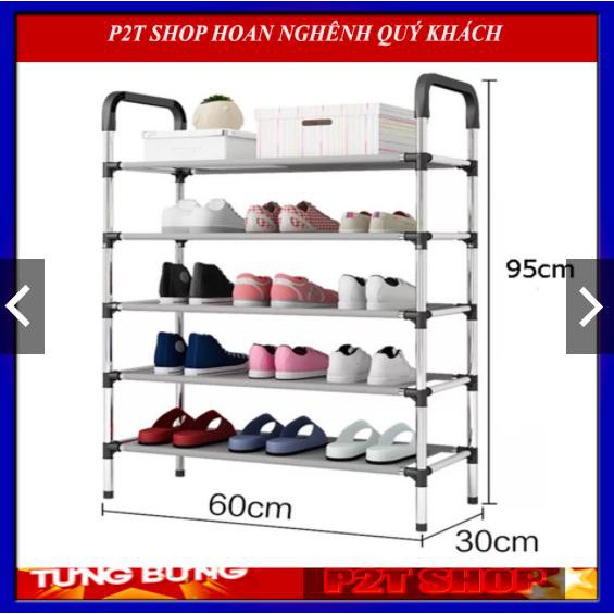 Kệ để giày 5 tầng inox - kệ 5 tầng inox đa năng chắc chắn tiện dụng