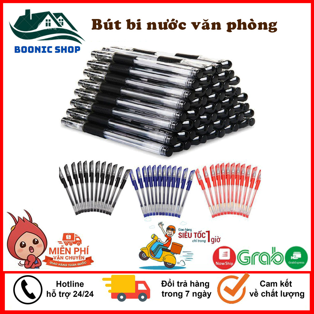 Bút bi nước văn phòng 0.5mm - bút bi nước nét đều - viết chữ đẹp