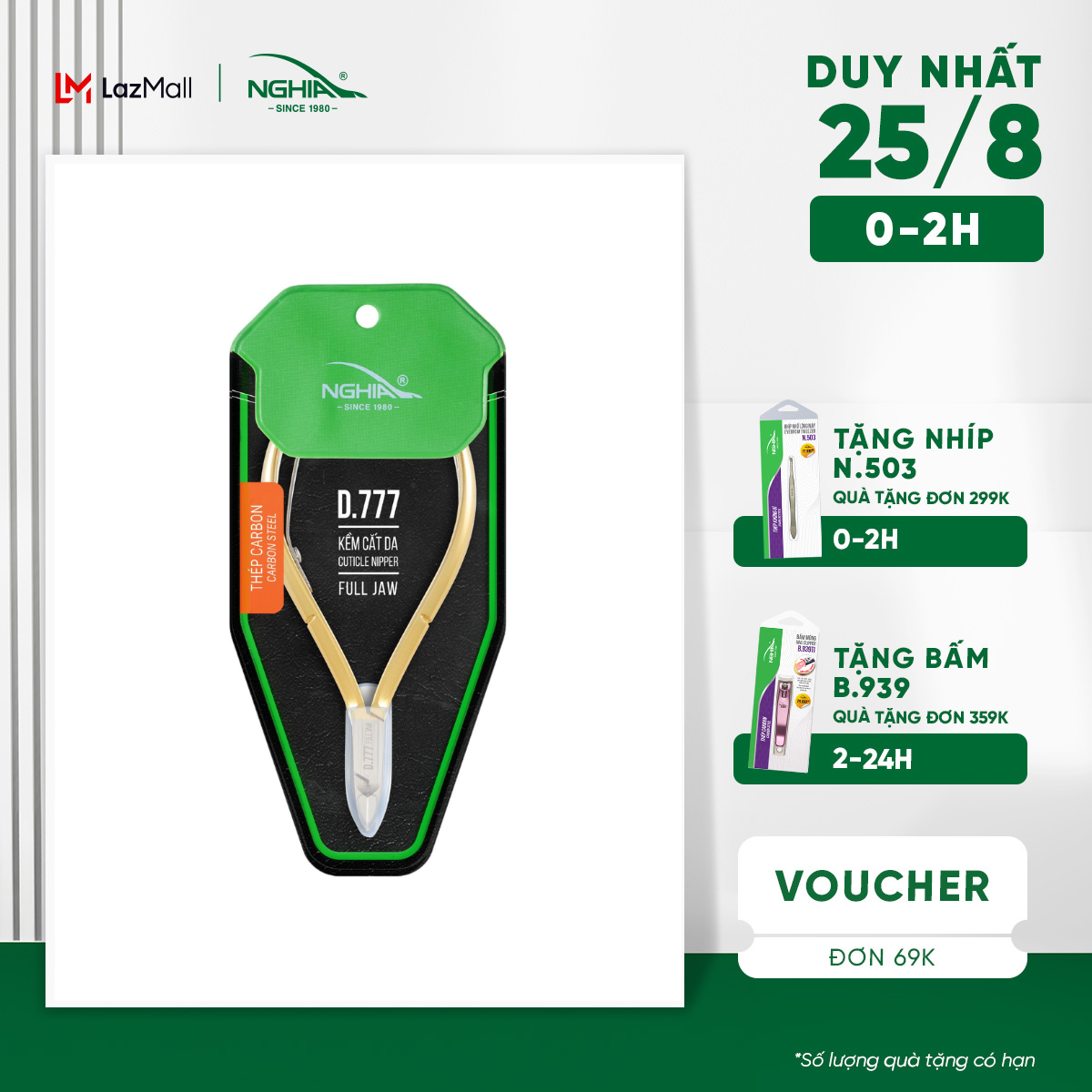 Kềm Cắt Da Thép Chuyên Dụng Mạ Vàng KỀM NGHĨA D.777