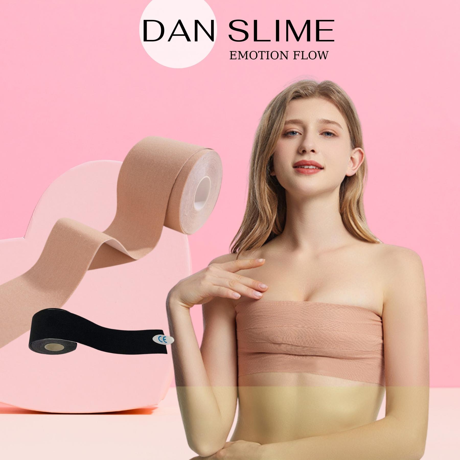 Cuộn băng dán nâng ngực thể tạo nhiều kiểu da dụng cho nữ DANSLIME chống chảy sệ phụ kiện đồ lót Miếng dán nâng ngực, cuộn dán ngực tạo được nhiều kiểu nâng ngực đa năng