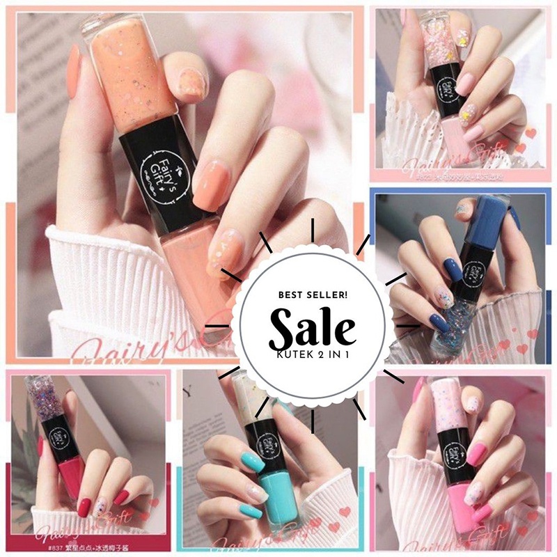 shein style TikTok style Sơn Móng Tay Fairy's Gift Thiết Kế Hai Đầu Gồm 40 Màu Tùy Chọn 12ml