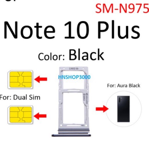 Khay sim samsung note 10 plus / note 10+ 5g 2 sim zin chính hãng