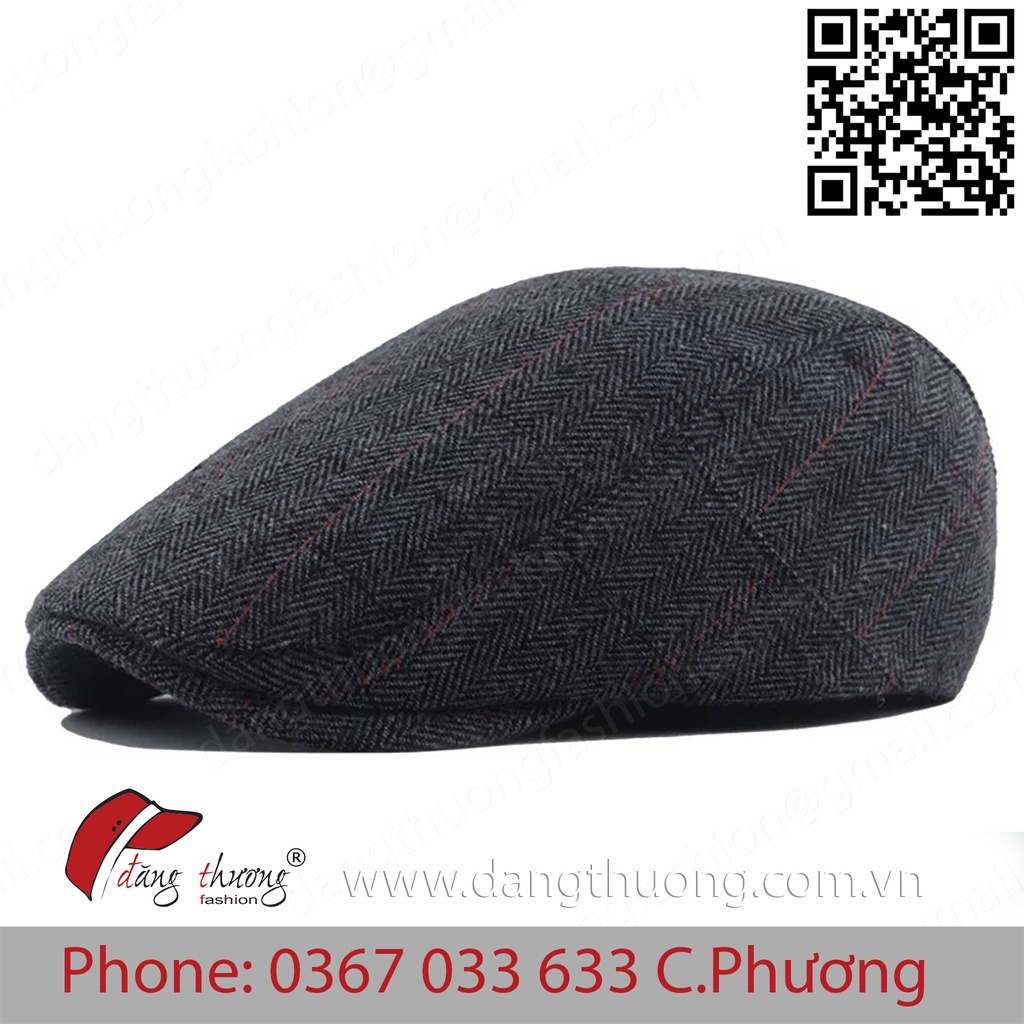 Mũ nón cóc bere beret mỏ vịt nam thời trang cao tuổi trung niên chất liệu nỉ dạ nhiều màu