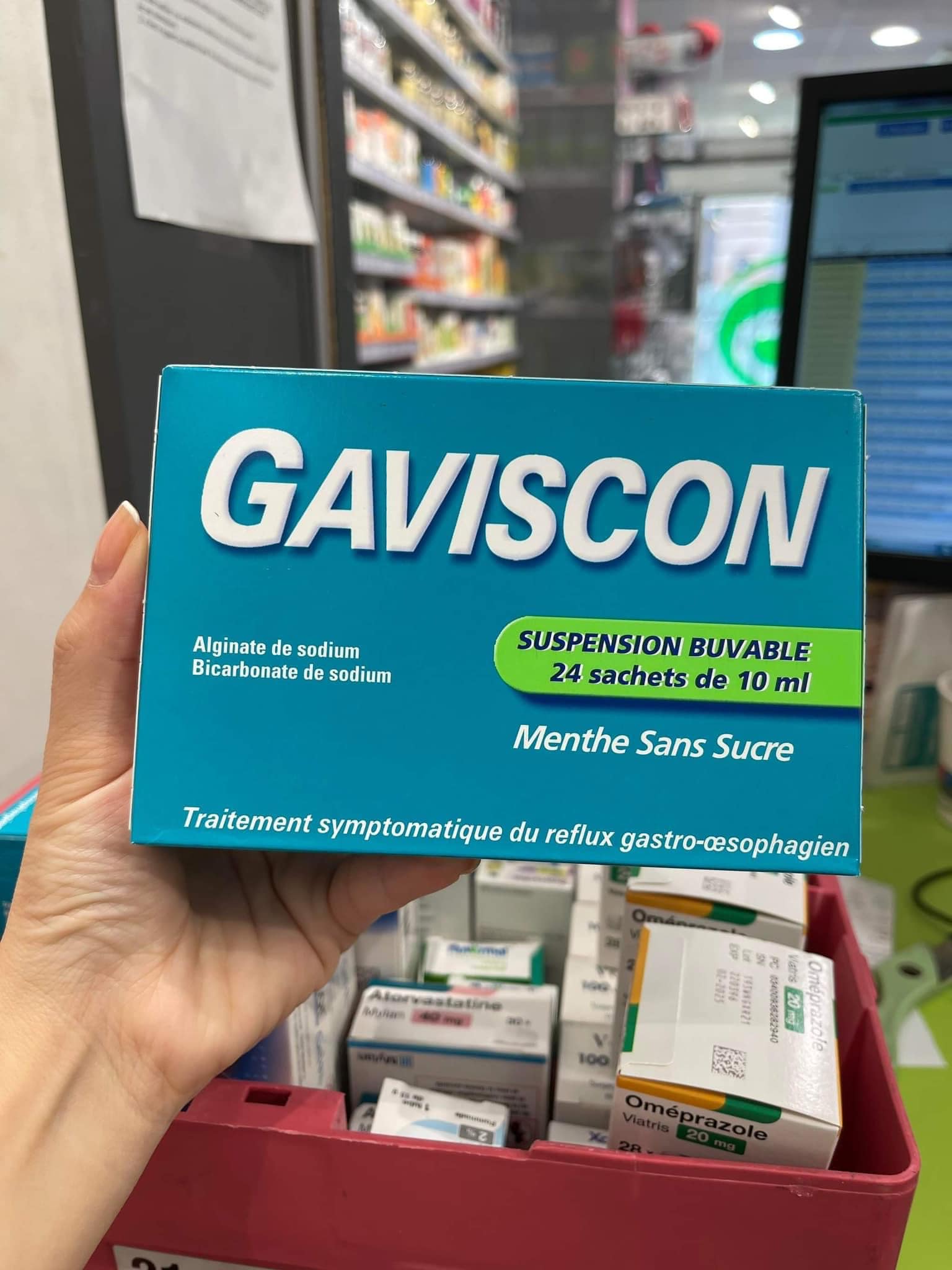 Bột uống trị trào ngược dà dày Gaviscon - Giảm đau bao tử 24 gói