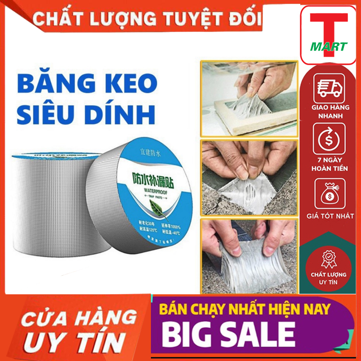 Băng Keo Chống Thấm , Băng keo - Khổ rộng 5cm-10cm- dài 5m, Băng keo chống thấm Nhật Bản - chuyên dụng vá trần nhà mái tôn...