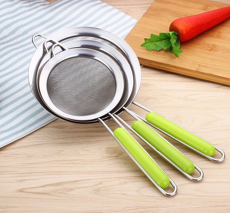 Rây lọc cháo, bột inox cáng xanh cho bé ăn dặm