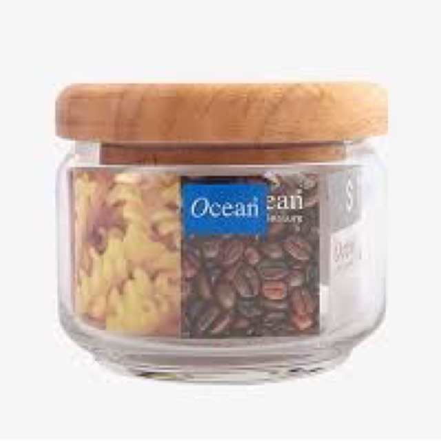 Hũ thuỷ tinh nắp gỗ 325ml Ocean