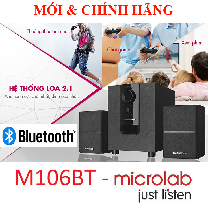 Loa bluetooth microlab m-106bt 2.1 chỉnh bass được microlab m106bt m-108bt m108bt g100bt